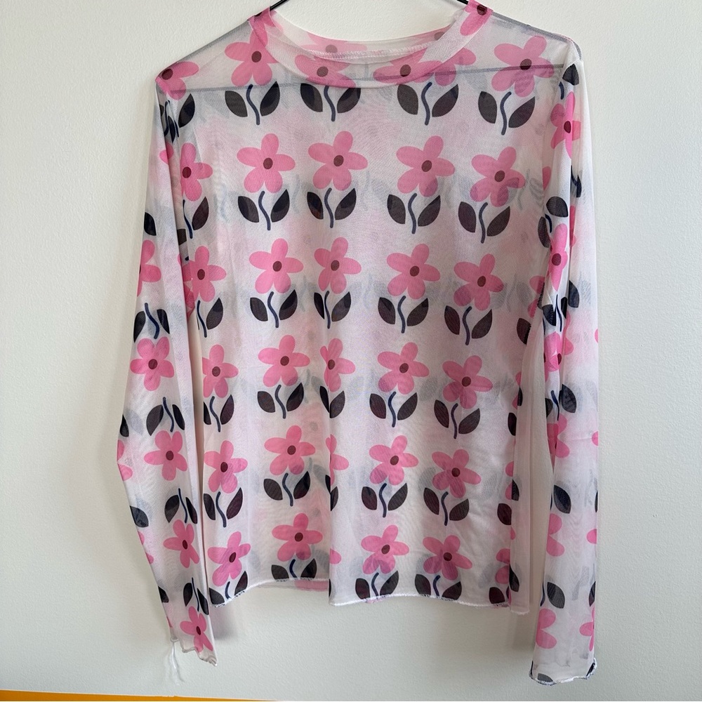 Sheer flower top